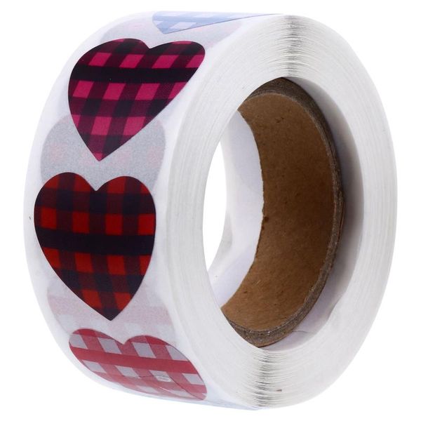 

gift wrap 1 roll heart shaped self-adhesive label stickers valentine's day