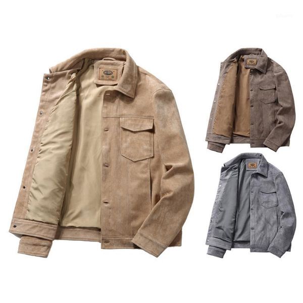 

men's casual shirts spring and autumn jacket thin suede coat work, White;black