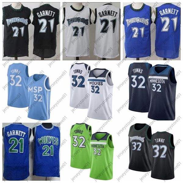 

men youth minnesota timberwolves kevin garnett 21 town 32 vintage stitched white black blue basketball jerseys short, Black;red