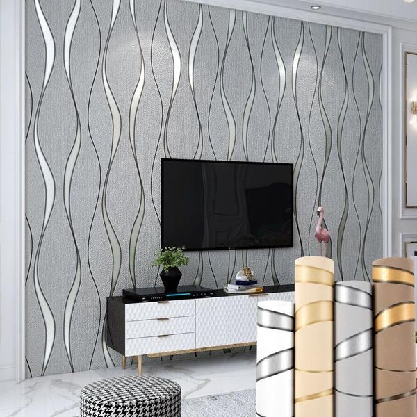 

wallpapers modern abstract wavy vertical stripes wallpaper roll bedroom living room wall decor