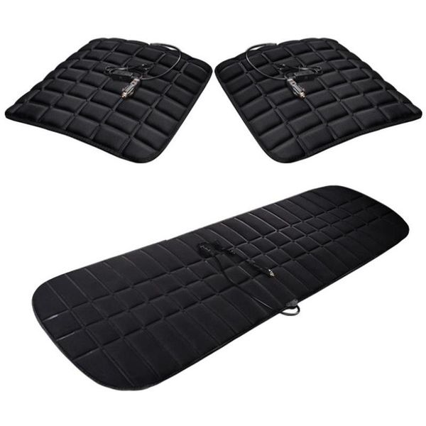 

car seat cover winter warm auto front and rear row cushion pad heating heater covers