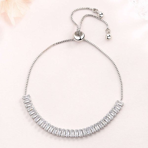 

new korean style pull crystal zircon bracelet women's fashion design friends simple temperament hand jewelry, Black