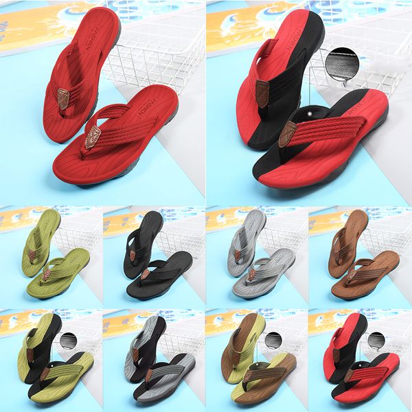 

fashion men slides designer slippers flip flops red black grey green non-brand mens sandals home outdoor