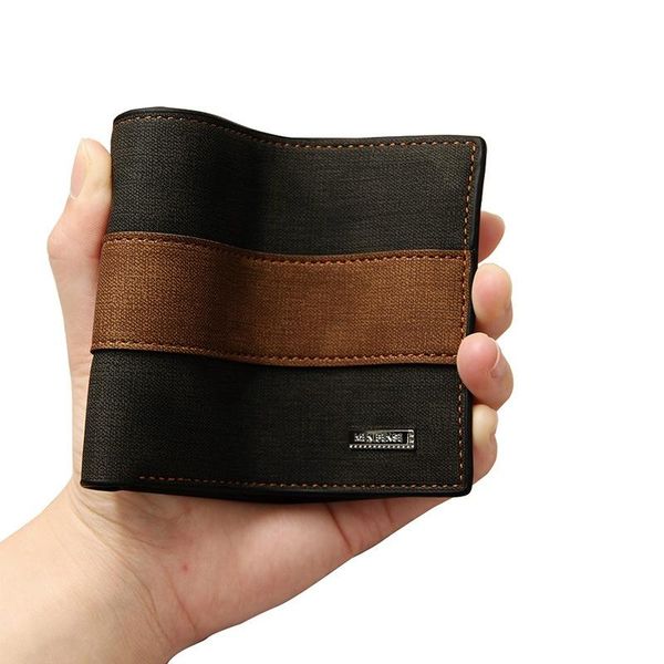 

wallets wallet men vintage style leather purse male holder soft coin pocket, Red;black