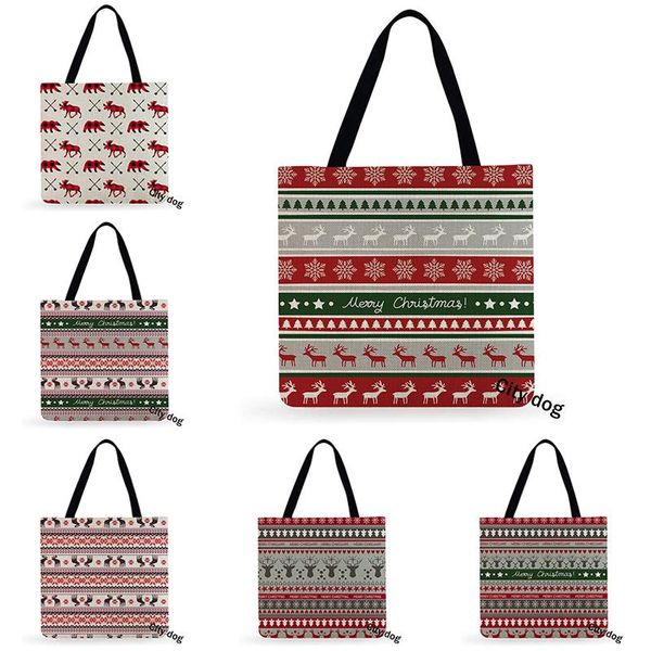 

storage bags merry christmas animal elk snowflake tree linen cotton home decoration chair cushion bar el office mat decor