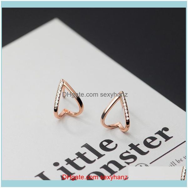 

jewelrysterling sier simple lines stud earrings boho jewelry minimalism brincos pendientes for women drop delivery 2021 c4nus, Golden;silver