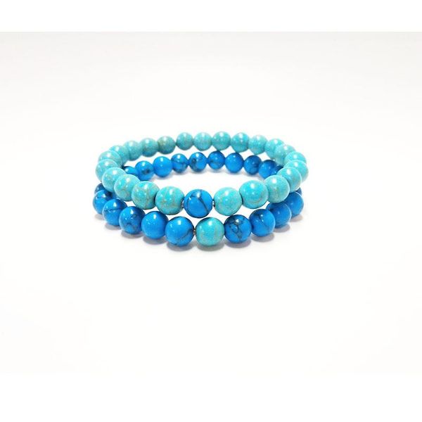 

charm bracelets couples distance bracelet classic natural stone light blue and beaded for men women gift, Golden;silver