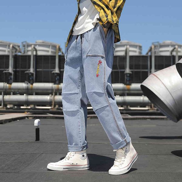

men's jeans pants baggy male jeans, fall fashion, casual, baggy, 8xl, ubmj, Blue