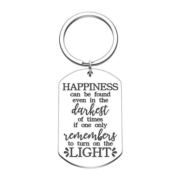 

keychains graduation keychain gifts for men women teen boys girls friends bff happiness can be found even in the darkest of times keyring, Silver