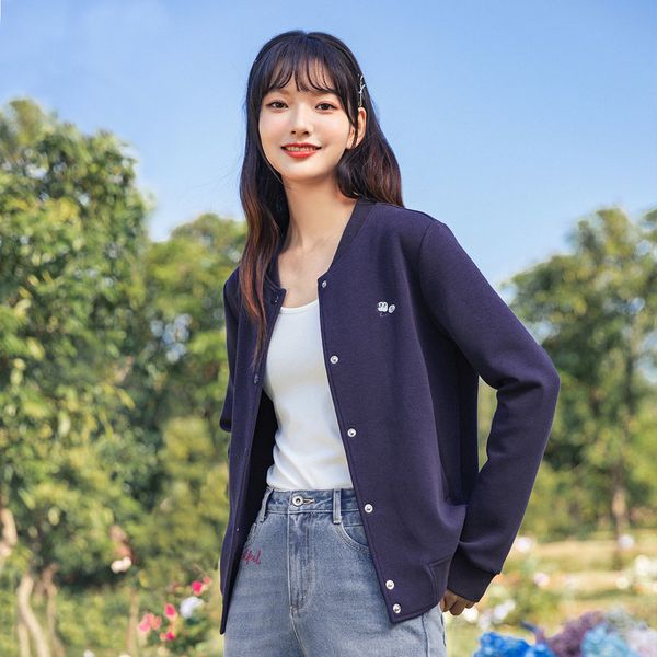 

women's jackets jackets spring arrival embroidered cloth binding fresh age reduction sports leisure coat mx9z, Black;brown