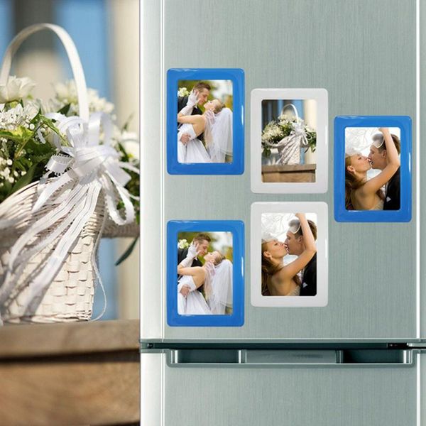 

5in colorful magnetic picture frames po magnets poframe refrigerato pvc cadre