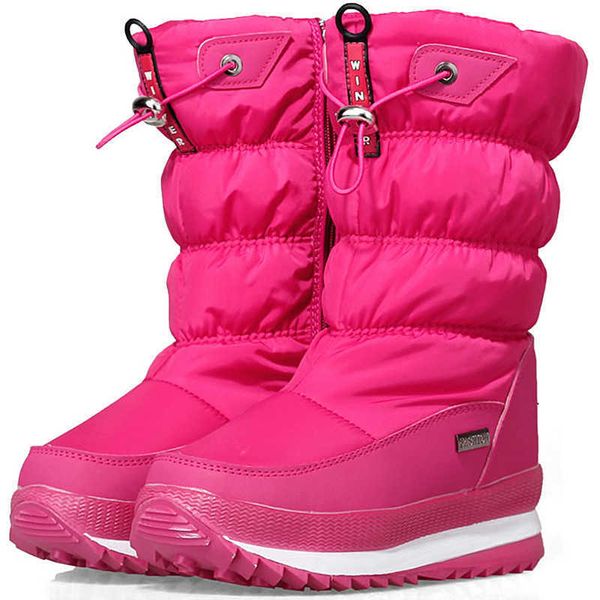 

children's winter thickened snow boots middle tube anti-skid cotton northeast psh warm casual boys' and girls' sho, Black