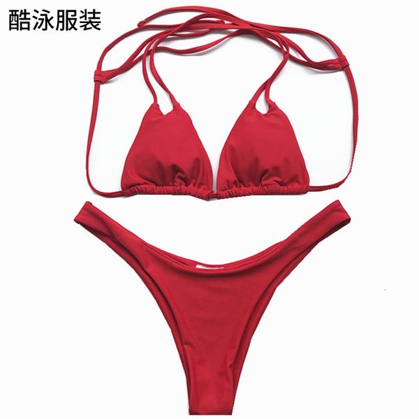 

bikini 2021 women's split solid color open back swimsuit, White;black