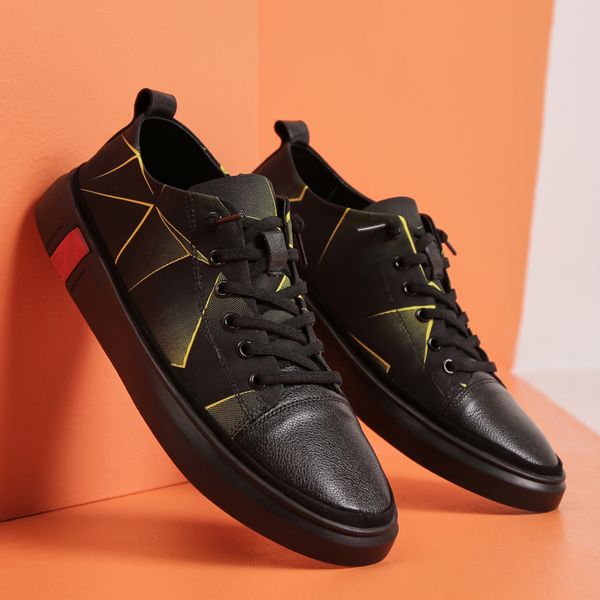 

dress-shoes fashionable leather black shoes casual sneakers stylish d8832