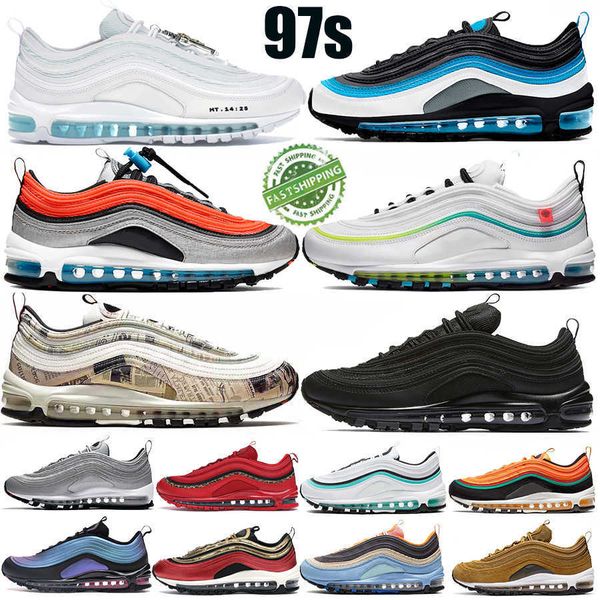 

men women cushion 1997 aurora green silver bullet 97s og running shoes lx throwback future jesus gradient fade sports sneaker mens trainers