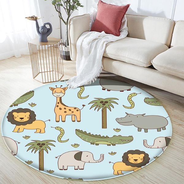 

carpets promotion animal puzzle game learn for baby play rectangular carpet in the children's room good quality rug blue flannel