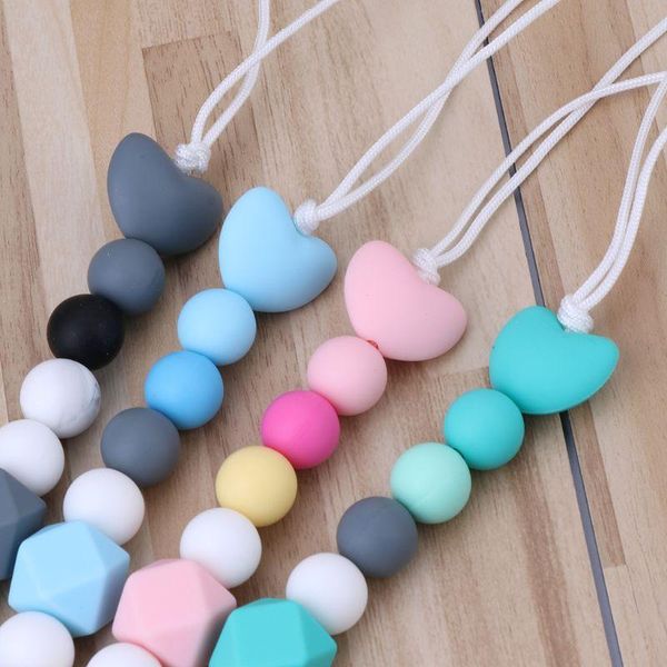 

pacifiers# baby teething pacifier chain clips with silicone beads nipples holder chew toys t8nd