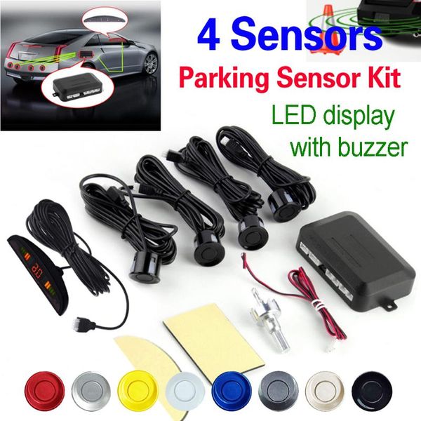 

car rear view cameras& parking sensors 4 22mm led sensor kit display 12v for all cars reverse assistance backup radar monitor system