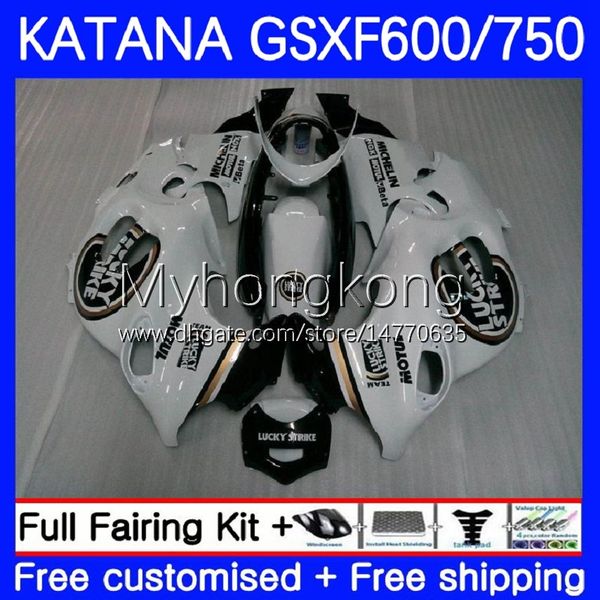 KIT BODY PER SUZUKI KATANA GSXF750 GSXF 600 750 cc GSX600F Lucky Black 03 04 05 06 07 18No.40 600CC GSX750F GSXF-750 GSXF600 750CC 2003 2004 2005 2006 2007 carenziere OEM