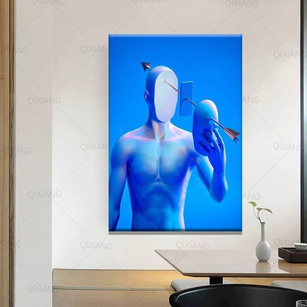 

paintings abstract art mask statue pictures canvas painting wall modern posters and prints in livingroom home decor cuadros para sala