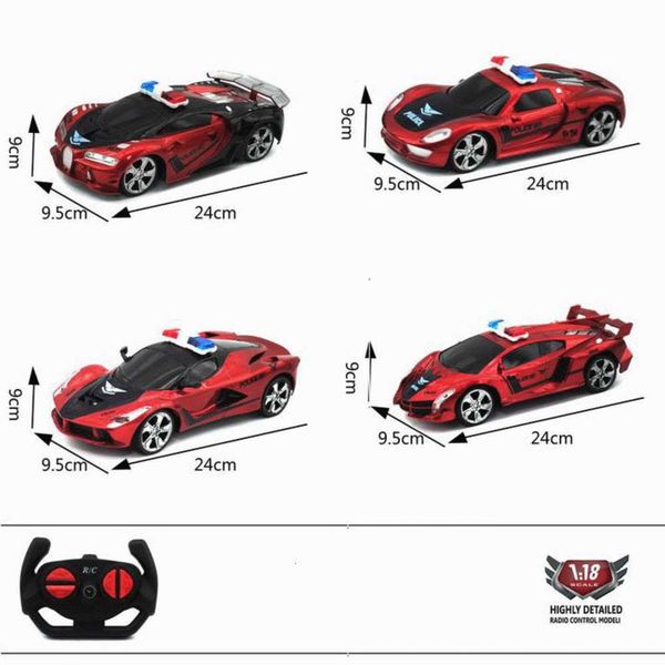 

electric/rc car1: 18 four way car children's simulation remote control racing model toy