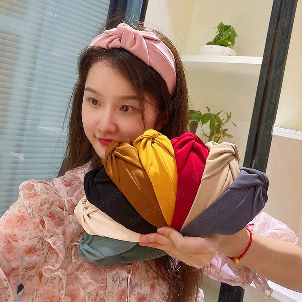 

women girls sain knot hairband headband hair accessories, Silver