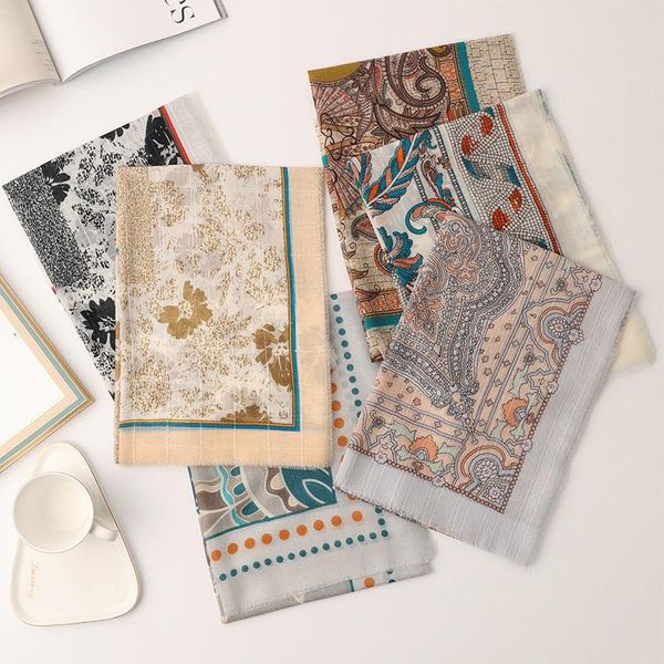 

scarves 100% real wool scarf bufanda mujer head women elegant pashmina warm shawl bandana hijab foulard femme poncho, Blue;gray