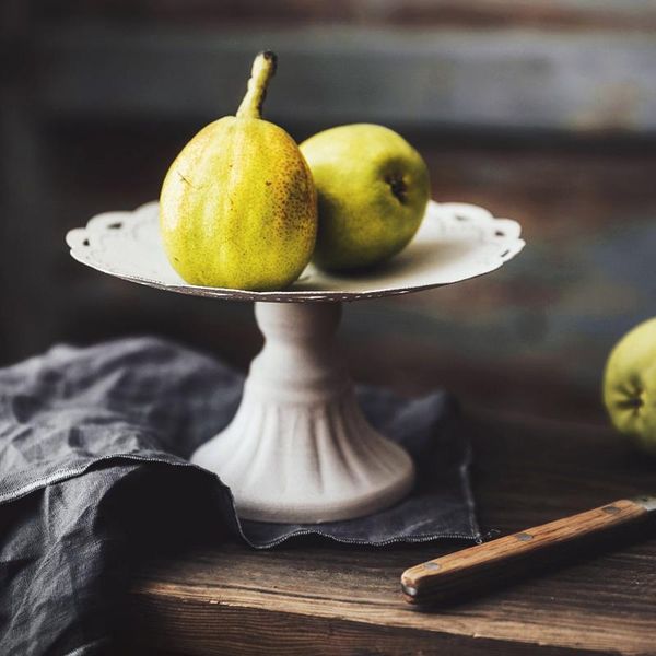 

small cake tray art wedding decoration fruit plate snack dishes white vintage display for po storage baskets