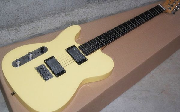 

left - handed electric guitar special cream - yellow pickup