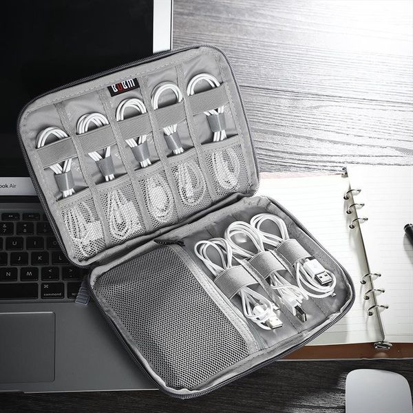 

storage bags included data cable bag usb disk mouse charging treasure digital protection gray