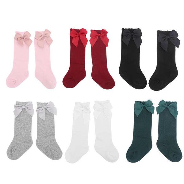 

socks cartoon stocking girls infant skin-friendly knee high soft stylish lovely long with bow baby anti, Pink;yellow