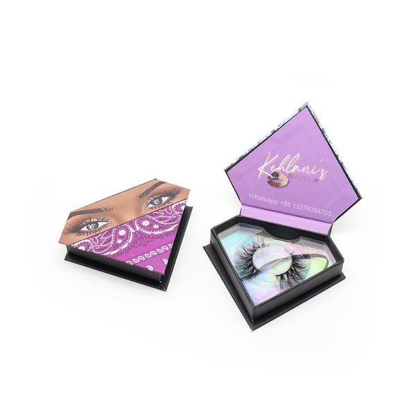 

false eyelashes customize diamond eyelash packaging box plastic tray mink lashes wholesale 20mm 3d with boxes