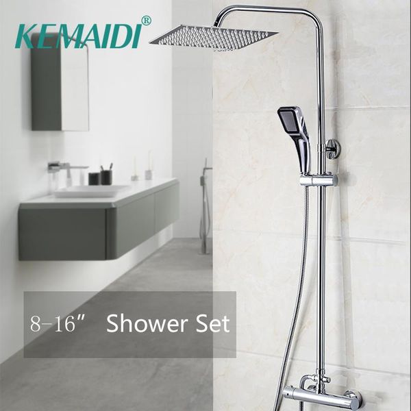 

bathroom shower faucet set waterfall faucets wall mounted thermostatic valve tap mixer sets