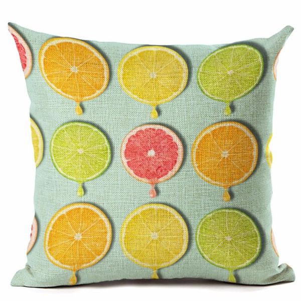 

fashion style fruit print cushion cover decorative sofa throw pillow car chair home decor case almofadas cojines cushion/decorative