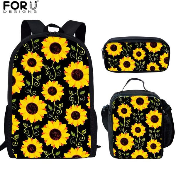 

school bags forudesigns primary children for teen girls cute sunflower print women shoulder backpack large capacity book