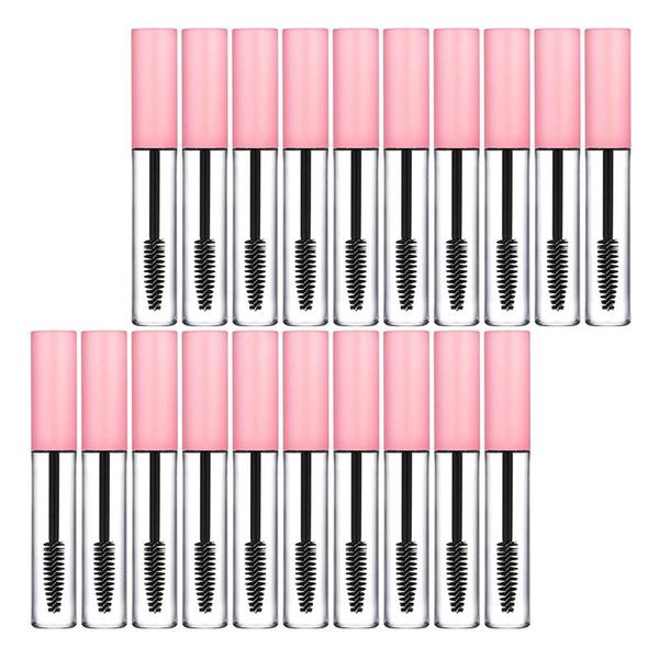 

storage bottles & jars 50pcs 10ml empty mascara tube bottle with pink cap eyelash wand brush and rubber inserts for cosmetic home travel diy
