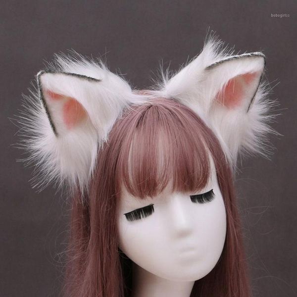 

lovely furry animal beast ears hair clip anime lolita cat cosplay accessories cos hairpins decoration party wolf1