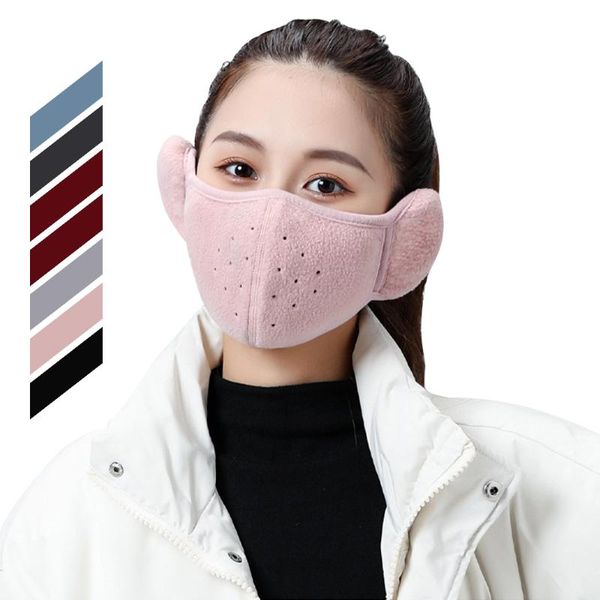 

berets women men winter earmuff mouth cover cold mask warm masks female riding ear warmer earlap mascarillas outdoor muffler earmuffs, Blue;gray