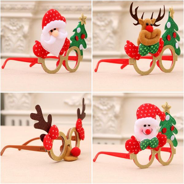 

party favor christmas eyesglasses with old man snowman deer bear antlers carton pattern for gift