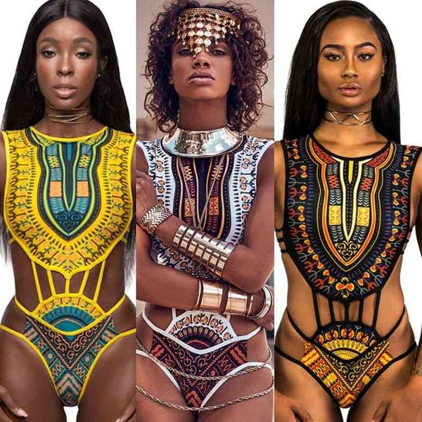 

women ethnic floral swimsuit african bathing suit high waist printed cover up bikini set bathers swimwear beachwear