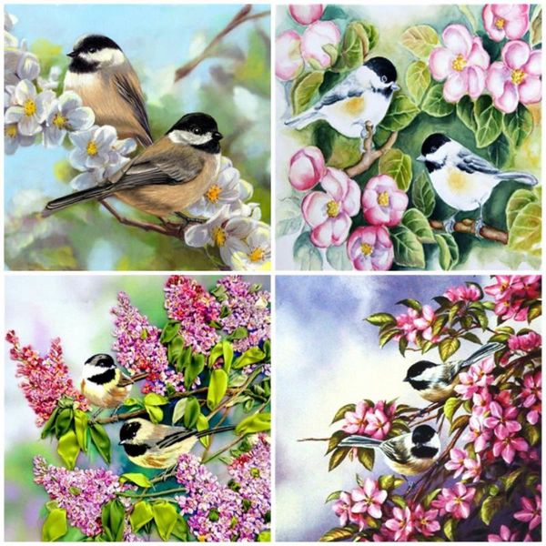 

diamond painting huacan kits animal bird cross stitch full drill embroidery flowers mosaic handmade gift