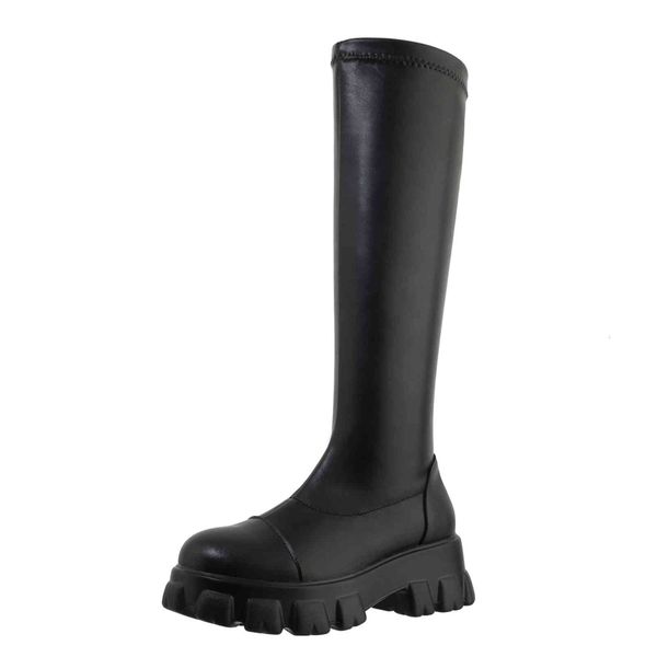 

boots comfortable soft breathable inner heightened and warm autumn or winter new long-tube short-tube plush women's isjn, Black