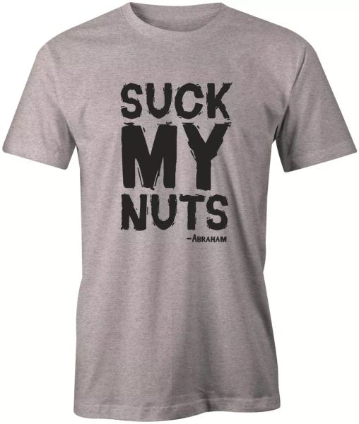 

abraham suck my nuts mens t-shirt walking dead glenn negan rick funny gift, White;black