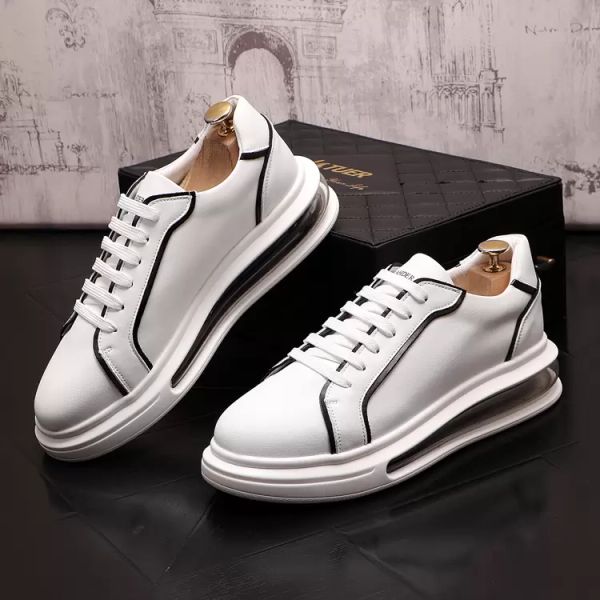 Homens White Air Sapatos Plataforma Flats Mocassins Masculinos Skates Homem Trending Lazer Sapatilhas Zapatillas Hombre