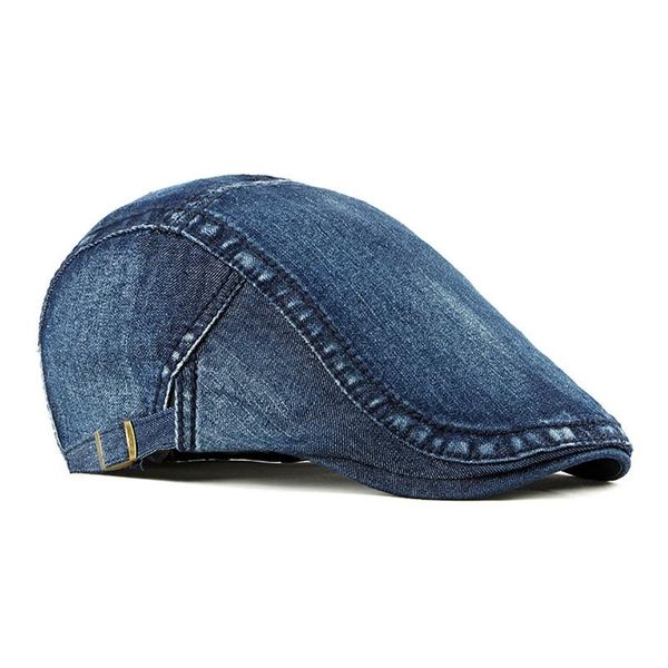 

outdoor hats beret cap women men summer sunshade adjustable washed denim peaked hat headwear apparel accessories pro, Black;white