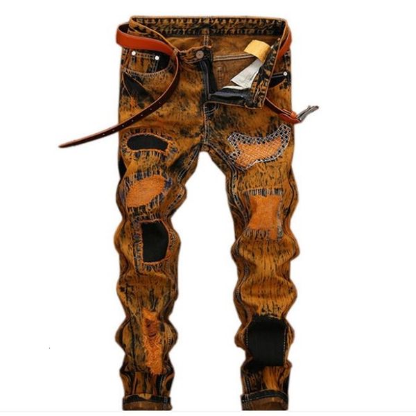 

men's jeans design men straight casual denim vintage plus size full length mid-waist pants j3136 ngsy, Blue