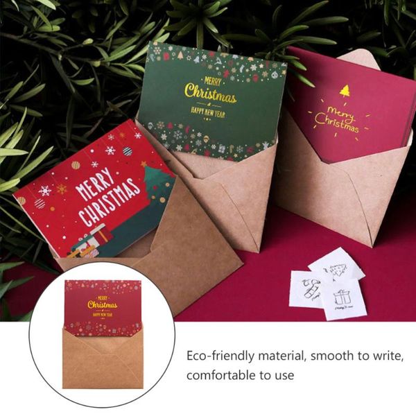 

greeting cards 12 pcs retro christmas printed merry blessing creative gift