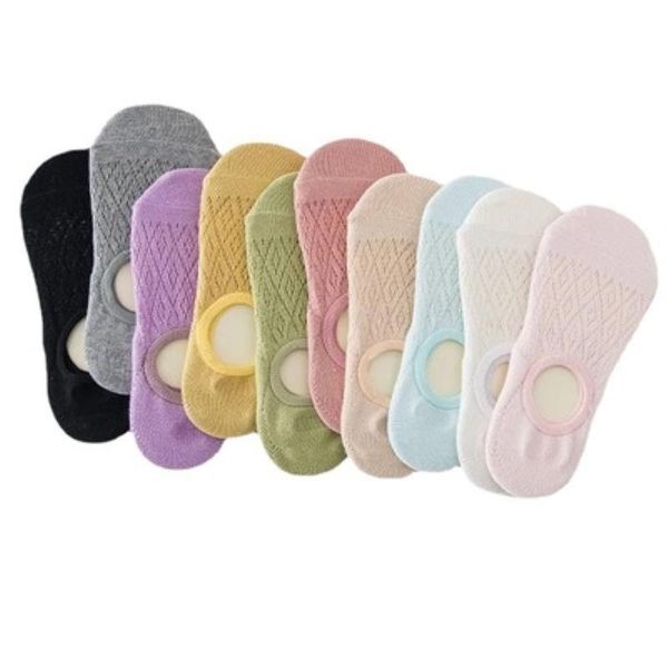 

socks & hosiery summer ladies shallow mouth thin section cotton silicone anti-slip does not fall with invisible boa, Black;white