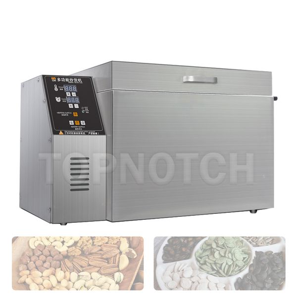 220v Cocoa Bean Chickpea Macadamia Roasting Machine Peanut Almond Cashew Baking Maker