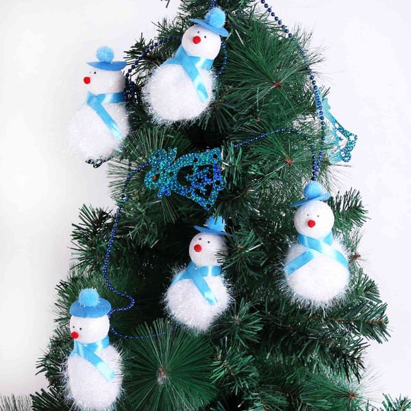 

2022 decoration foam snowman hanging piece christmas tree pendant snow chain